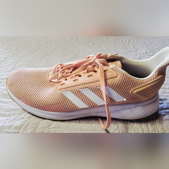 adidas Shoes - Adidas Light Pink and White Athletic Shoes with Breathable Mesh Size 10